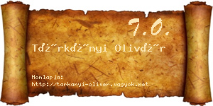 Tárkányi Olivér névjegykártya