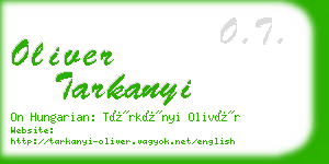 oliver tarkanyi business card